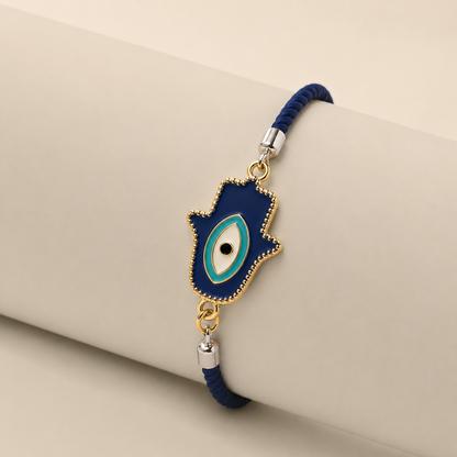 Pre-Designed Hamsa Rakhi | Assorted Thread