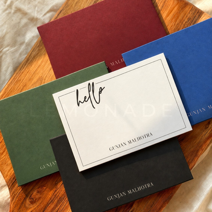 Personalised Notecard & Envelope Set | Hello