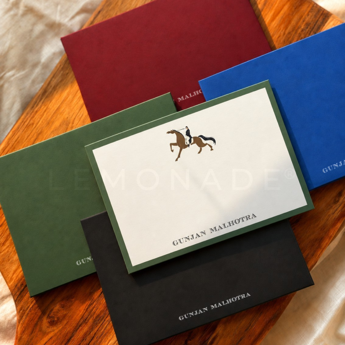Personalised Notecard & Envelope Set | Equestrian