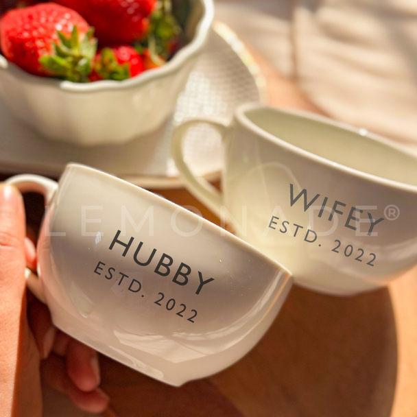 Personalized - Artisan - Couple Mug - White