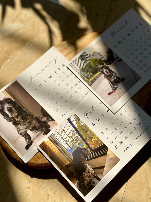 Personalized - Desk Photo Calendar 2025 With Wooden Base