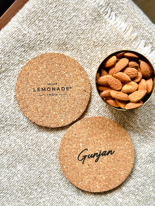 Personalized - Cork Coaster - Set of 4