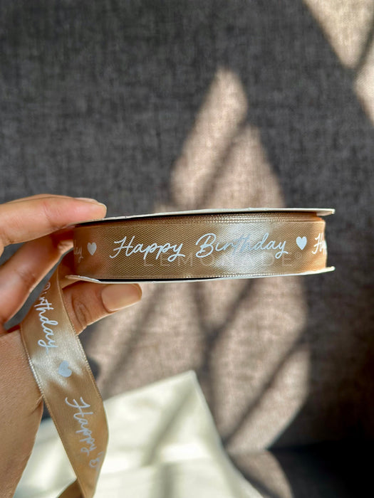 Personalized - Satin Ribbon - Antique Gold