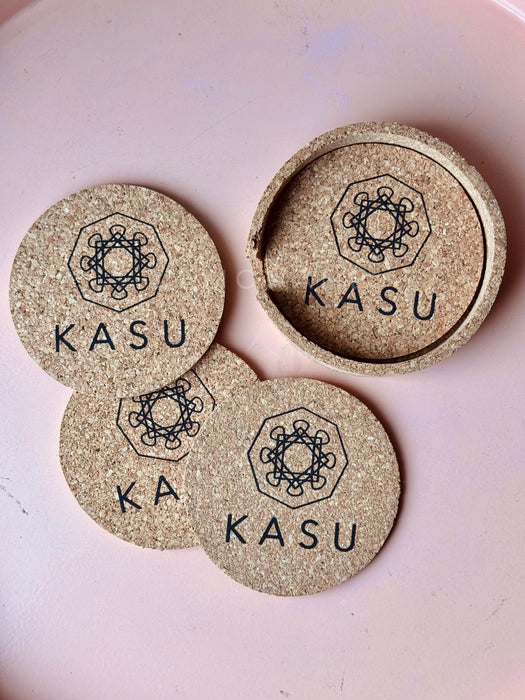 Personalized - Cork Coaster - Set of 4