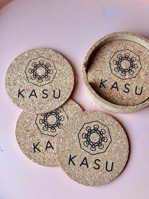 Personalized - Cork Coaster - Set of 4