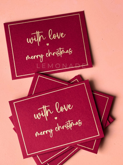 Personalized Envelopes - Marsala - With Love - Set of 9