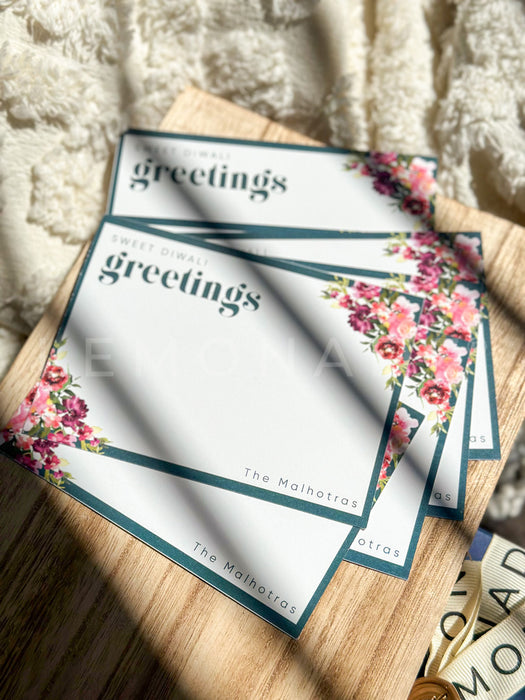 Personalized - Notecards - Sweet Diwali Greetings