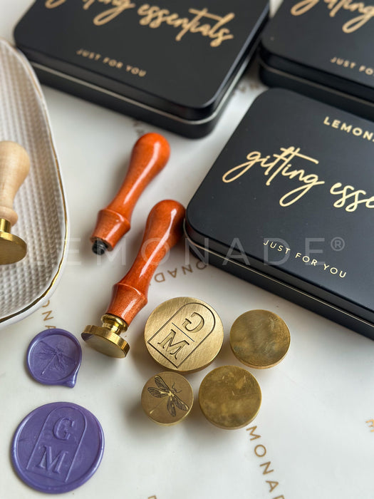 Personalized - Wax Seal Stamp With Maple Wood Handle - 1.5 inch