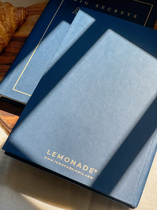 Custom-Made - Hardbound Notebook - Blue - Big Secrets and Brilliant Ideas