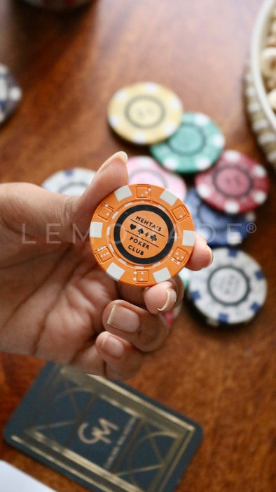 Personalized - Poker Club - 100 Chips Only | Cardboard Box