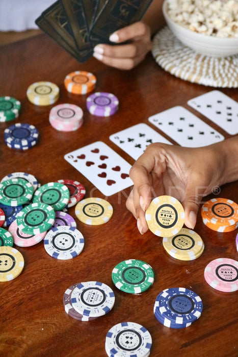 Personalized - Poker Club - 100 Chips Only | Cardboard Box