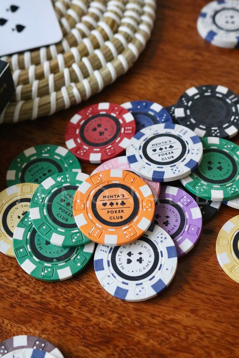 Personalized - Poker Club - 100 Chips Only | Cardboard Box