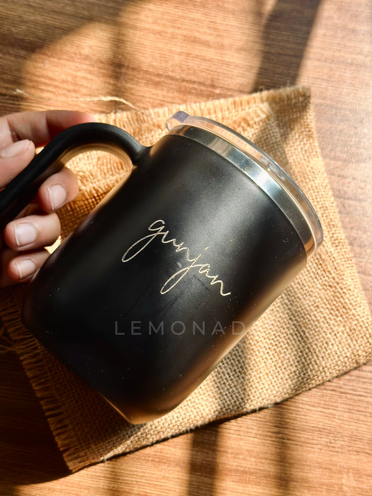 Personalized Insulated Travel Mug - Timeless - Cursive