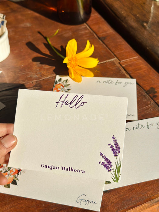 Personalized - Notecards - Lavender