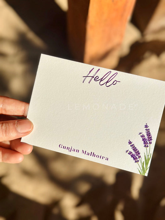 Personalized - Notecards - Lavender