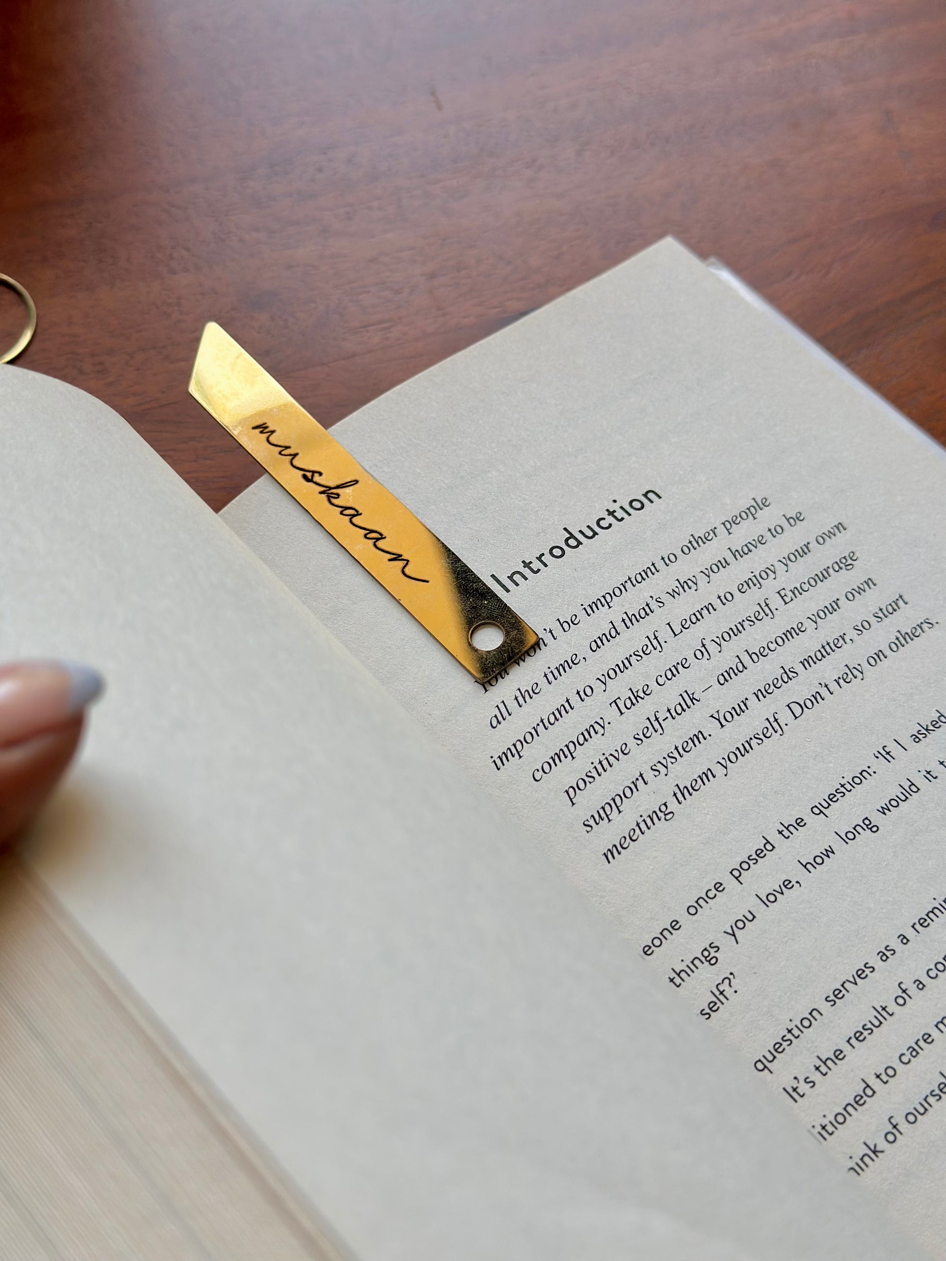Custom engraved bookmark for readers and gifting