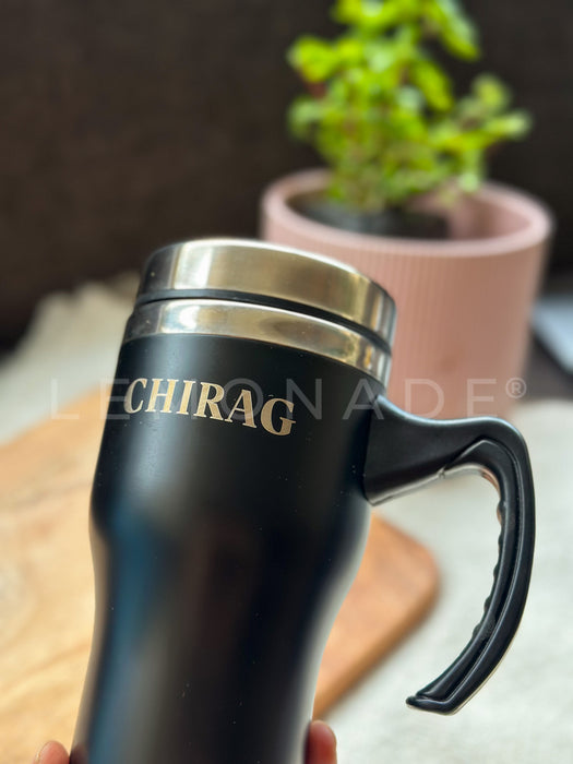 Personalized - Insulated Car Mug - Black