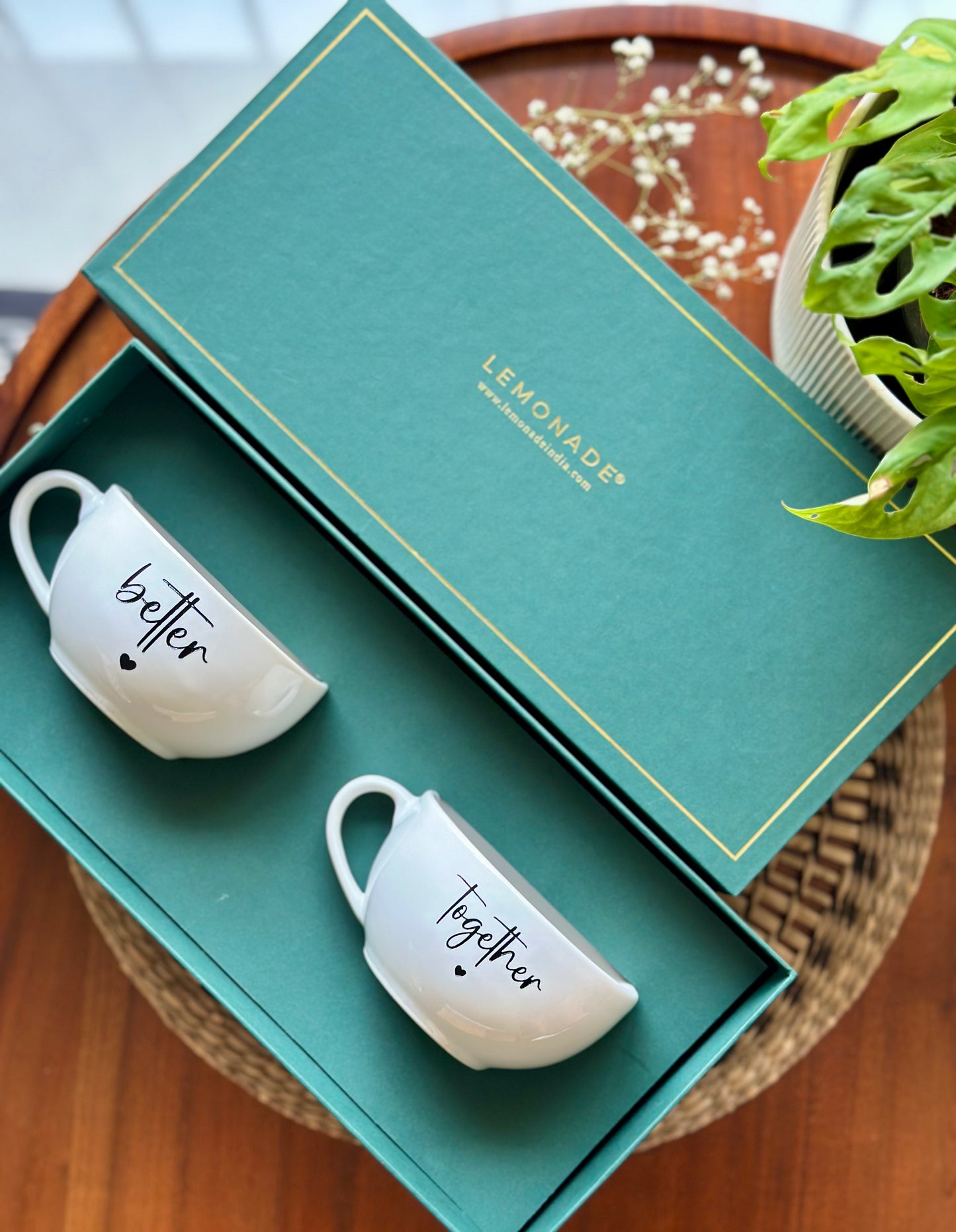 Pre Designed Cappuccino Cup Set of 2 with Gift Box | Better Together