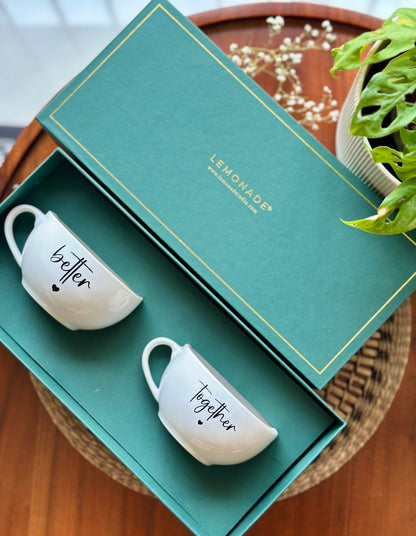 Pre Designed Cappuccino Cup Set of 2 with Gift Box | Better Together