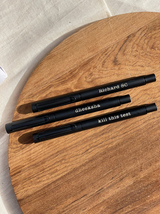 Personalized - Metallic Matte Black Ball Pen