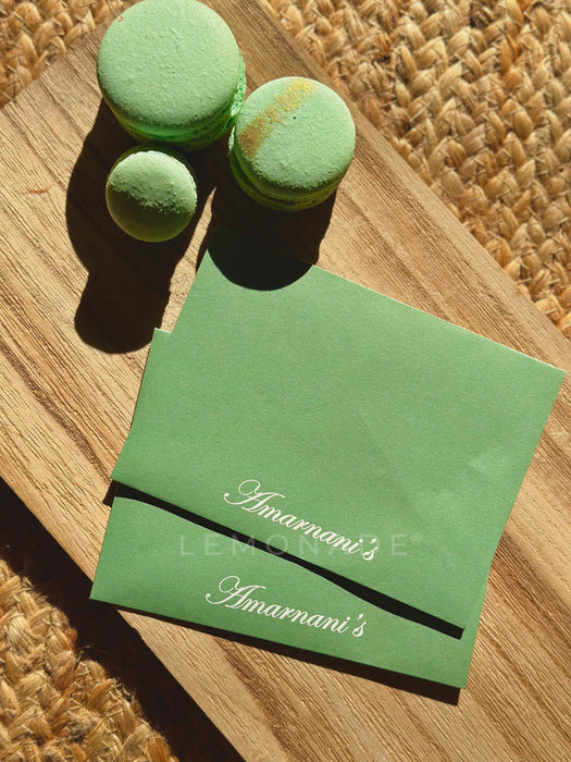Personalized Envelopes - Olive Green - Set of 9