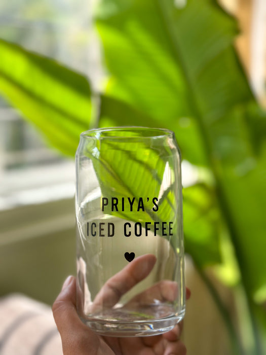 Personalized - Can Glass With Straw - Grande - Standard