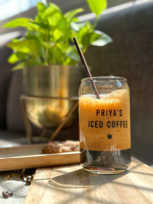 Personalized - Can Glass With Straw - Grande - Standard