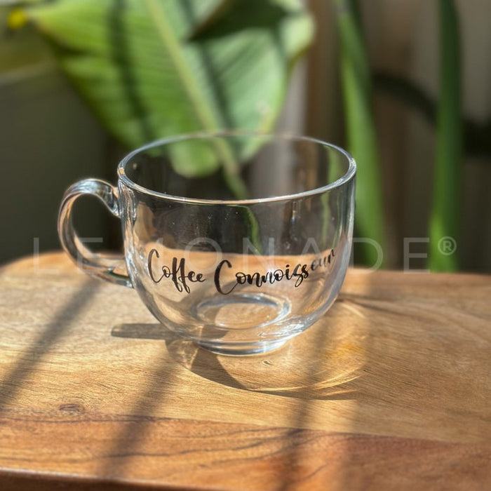 Personalized - Clear Mug | Soup Mug - Cursive