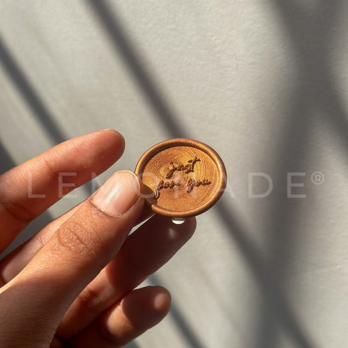 Pre Design - Self Adhesive Wax Buttons - Just For you - Bronze