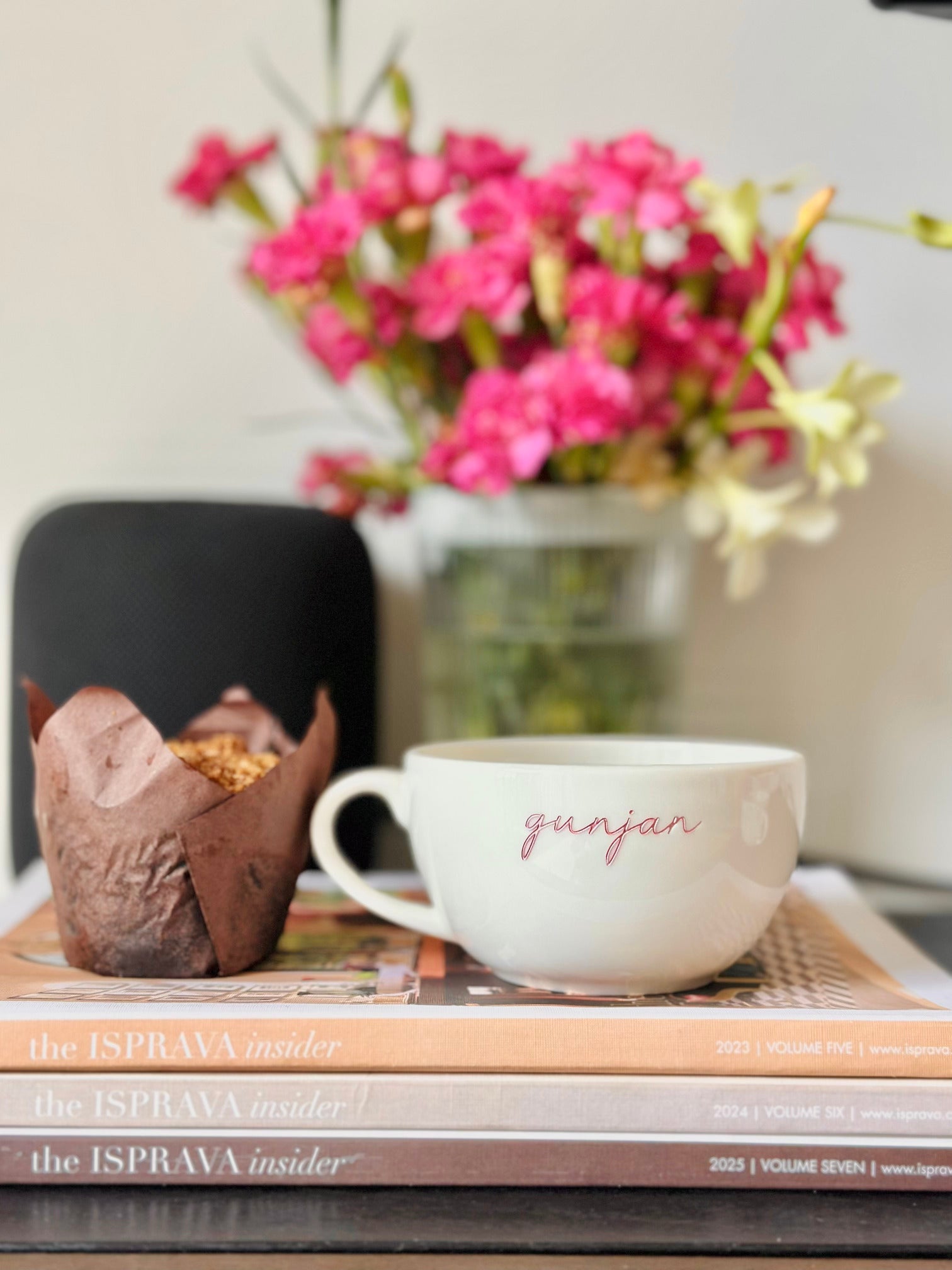 Personalized White Cappuccino Mug | Custom Ceramic Coffee Mug with Name  | Artisan Collection - Cursive