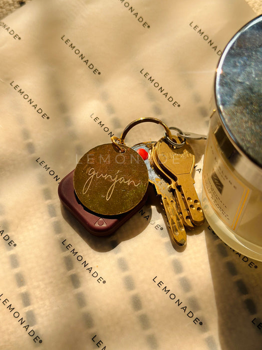 Personalized - Metal Keychain - Gold