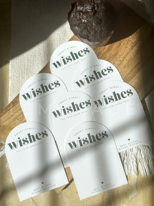 Personalized - Arc Notecards - Sweet Diwali Wishes
