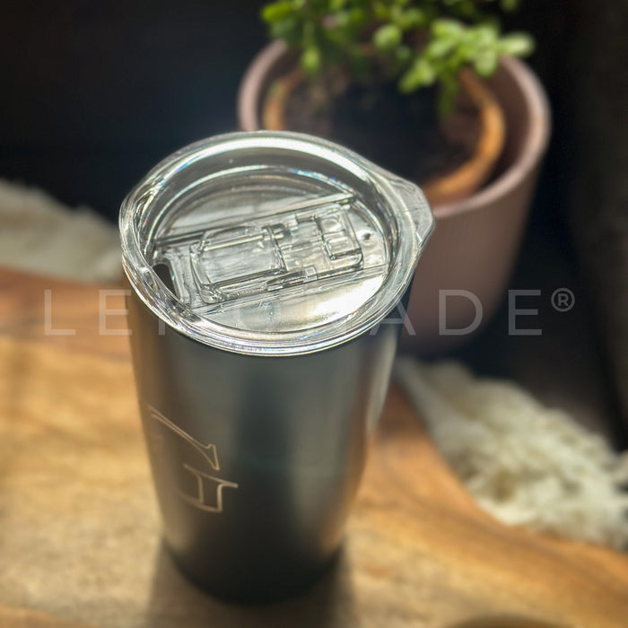 Personalized - Travel Mug - Venti - Black - Initial