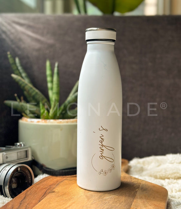 Personalized - Vaccum Bottle - Chalk White