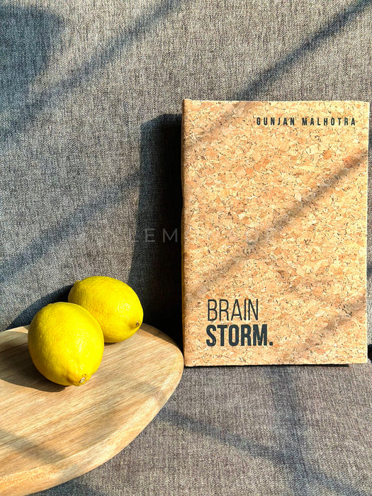 Personalized - Cork Hardbound Book - Brain Strom