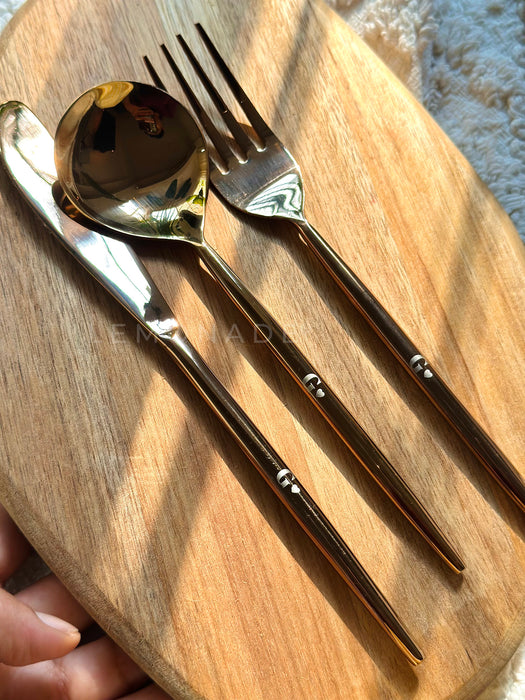 Personalized - Rose Gold Cutlery - Set of 4