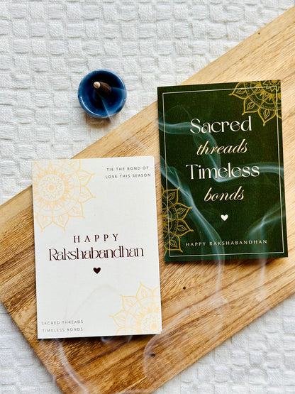 Pre-Designed Rakhi Greeting Card | Set of 2 | Ready-Made Cards India