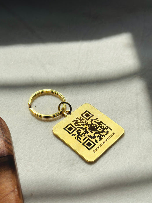 Personalized - Metal Keychain - Gold - Scanner