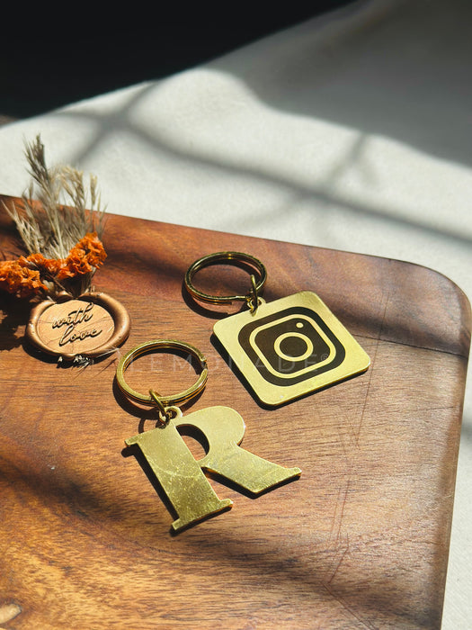 Personalized - Metal Keychain - Gold - Scanner