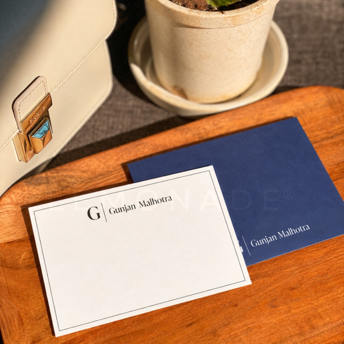 Personalised Notecard & Envelope Set | Initial