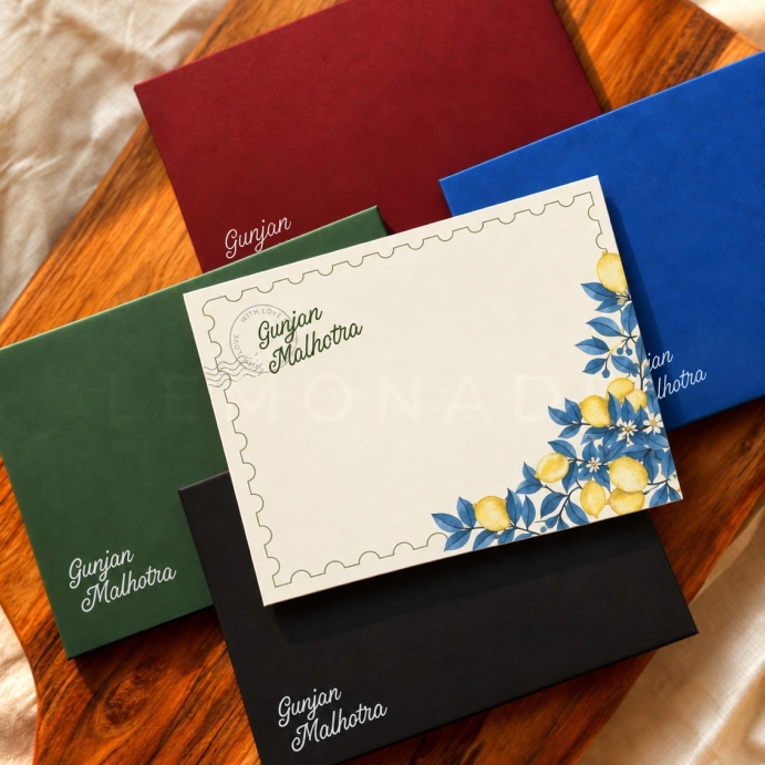 Personalised Notecard & Envelope Set | Italian Summer