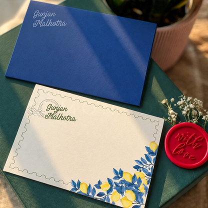 Personalised Notecard & Envelope Set | Italian Summer
