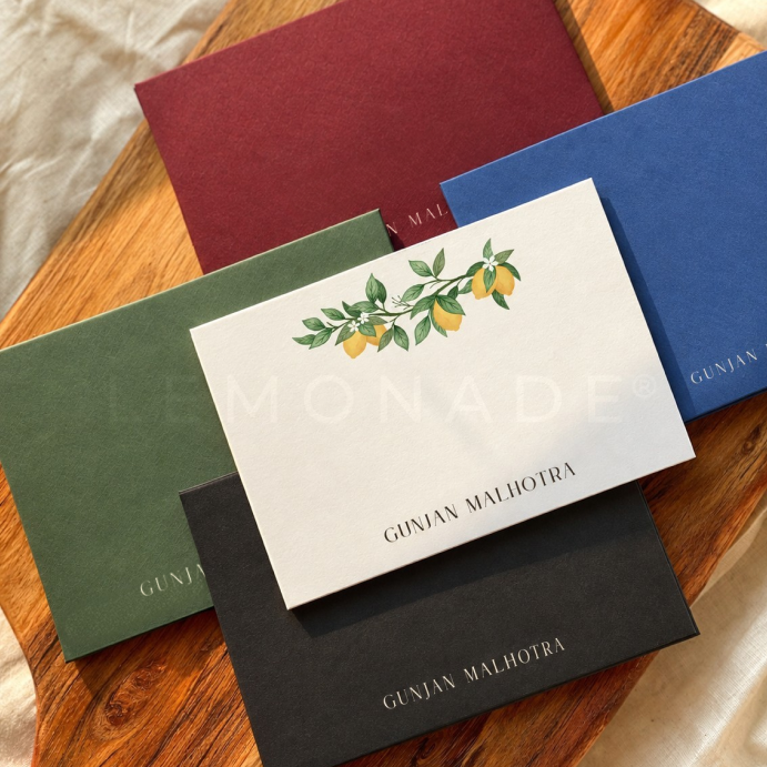 Personalised Notecard & Envelope Set | Lemonade
