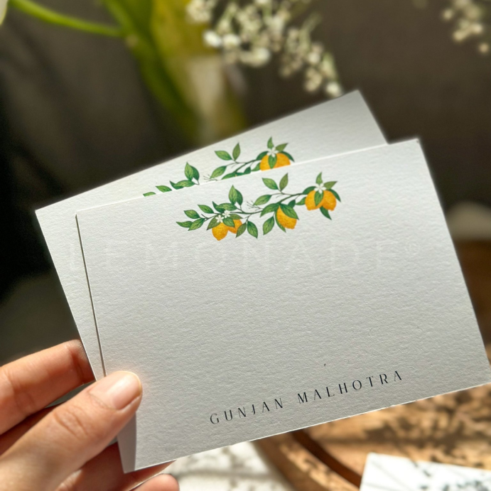 Personalised Notecard & Envelope Set | Lemonade