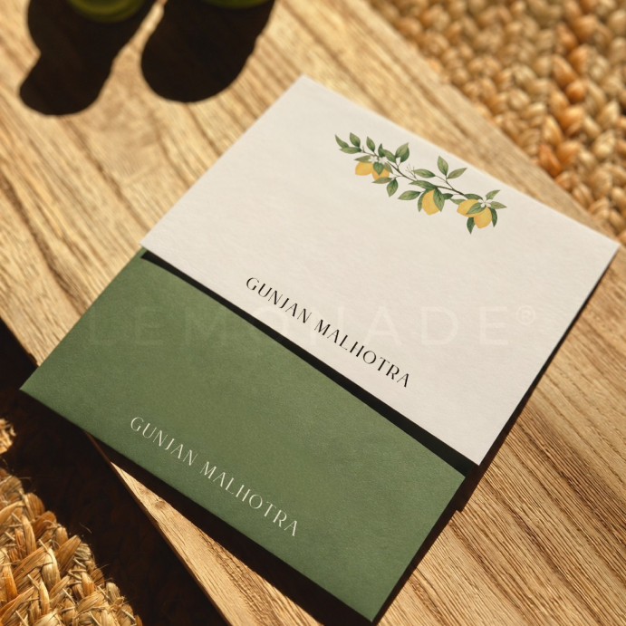 Personalised Notecard & Envelope Set | Lemonade