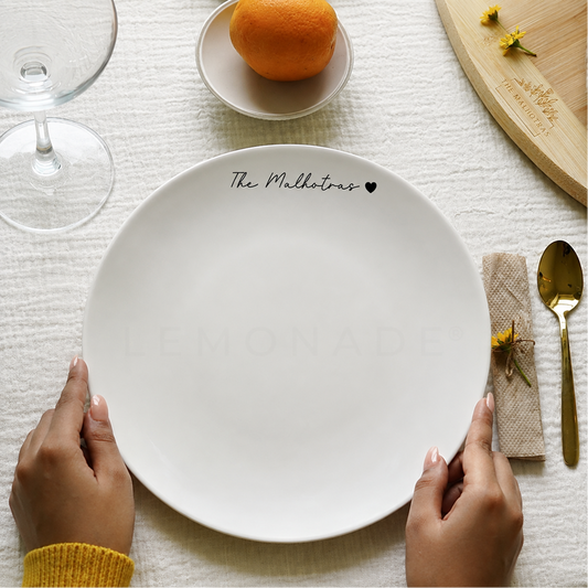 Personalized Classic Plate for Dining and Gifting