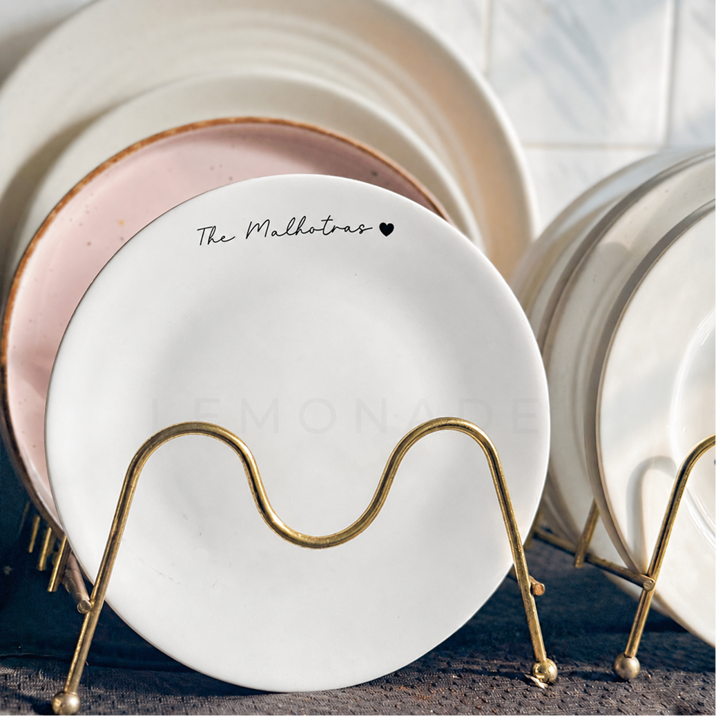 Personalized Classic Plate for Dining and Gifting