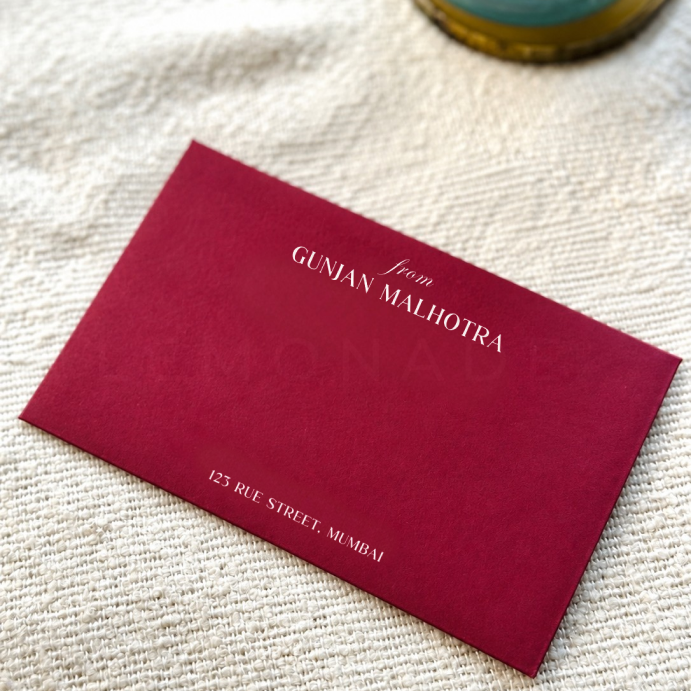 Personalised Notecard & Envelope Set | Signature Marsala