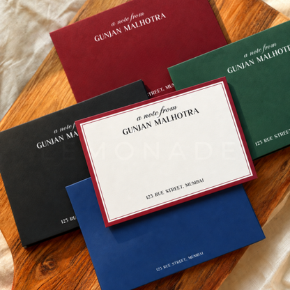 Personalised Notecard & Envelope Set | Signature Marsala