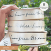 Lemonade's personalized satin ribbon in cream is a stylish and elegant accessory, often used for a variety of occasions such as weddings, birthdays, holidays, or corporate events.